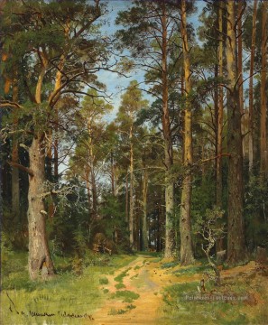 Siverskaya paysage classique Ivan Ivanovitch arbres Peinture à l'huile